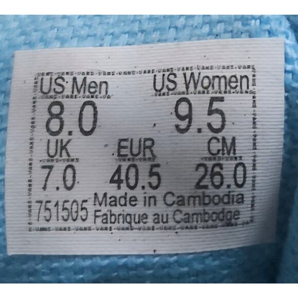 Vans All Over Print Blue Combo Size Womens 9.5 Mens 8 Canvas Suede Sneakers - Picture 7 of 8